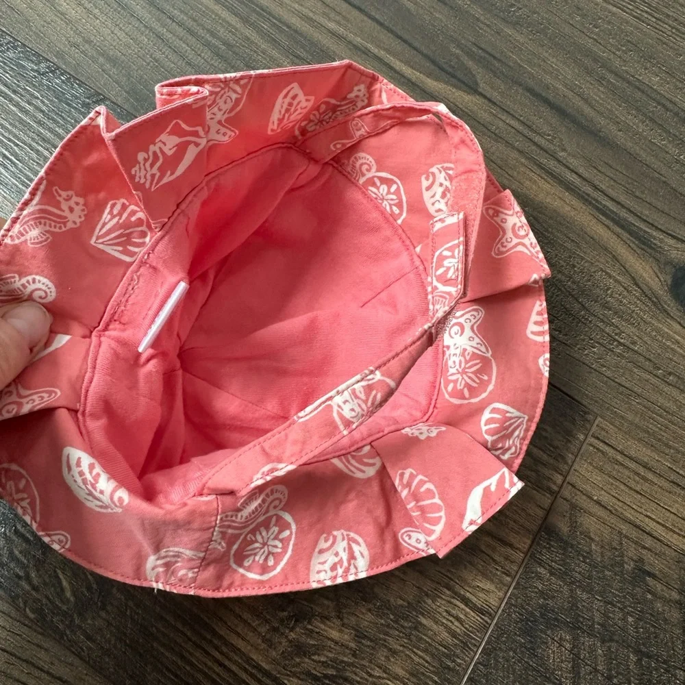 Janie and Jack Pink Beachy Bucket Hat (Size 0-3 Months)